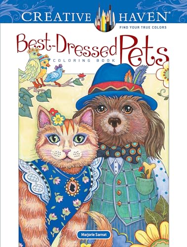 Stock image for Creative Haven Best-Dressed Pets Coloring Book (Adult Coloring Books: Pets) for sale by ZBK Books