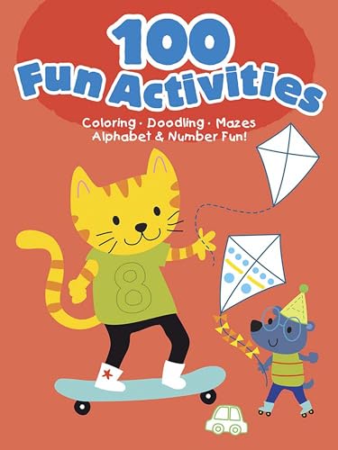 9780486842615: 100 Fun Activities--Red: Coloring, Doodling, Mazes, Alphabet & Number Fun! (Dover Kids Activity Books)