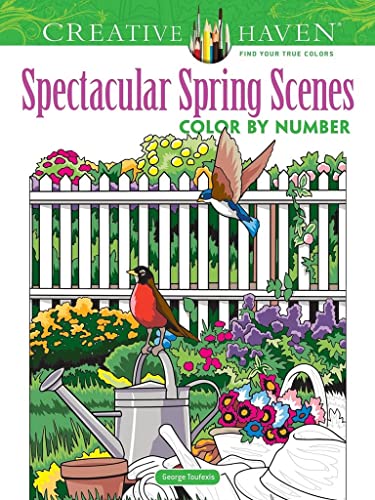 9780486845432: Creative Haven Spectacular Spring Scenes Color by Number
