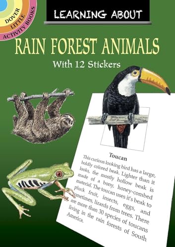 Imagen de archivo de Learning About Rain Forest Animals (Dover Little Activity Books: Animals) a la venta por Books Unplugged