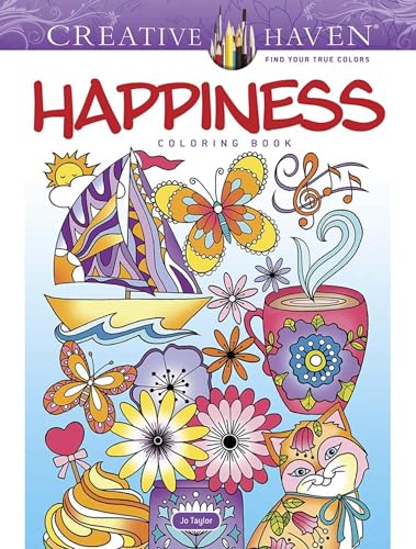 Stock image for Creative Haven Happiness Coloring Book (Adult Coloring Books: Calm) for sale by Ebooksweb