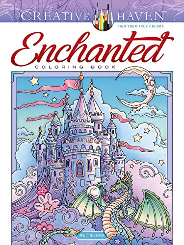 Stock image for Creative Haven Enchanted Coloring Book (Adult Coloring Books: Fantasy) for sale by Goodwill of Colorado