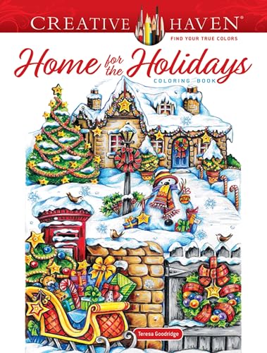 Beispielbild fr Creative Haven Home for the Holidays Coloring Book zum Verkauf von WorldofBooks