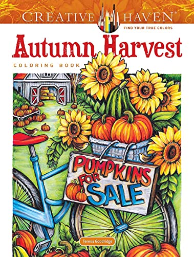 Stock image for Creative Haven Autumn Harvest Coloring Book (Adult Coloring Books: Seasons) for sale by PlumCircle