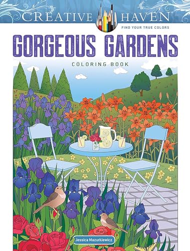 Imagen de archivo de Creative Haven Gorgeous Gardens Coloring Book (Adult Coloring Books: Flowers & Plants) a la venta por PlumCircle