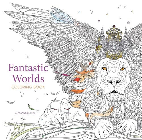 Stock image for Fantastic Worlds Coloring Book (Dover Adult Coloring Books) for sale by WorldofBooks