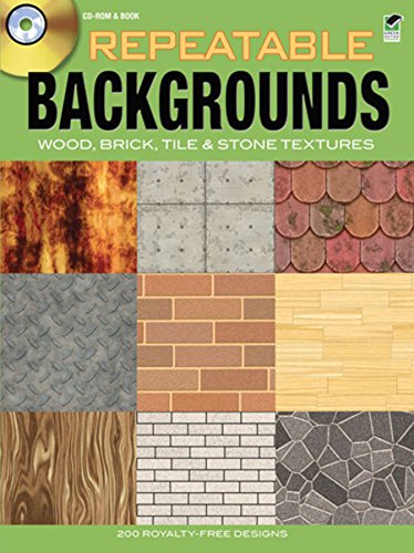 Beispielbild fr Repeatable Backgrounds: Wood, Brick, Tile and Stone Textures CD-ROM and Book (Dover Electronic Clip Art) zum Verkauf von SecondSale