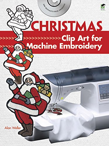 Beispielbild fr Christmas Clip Art for Machine Embroidery (Dover Clip Art Embroidery) zum Verkauf von WorldofBooks