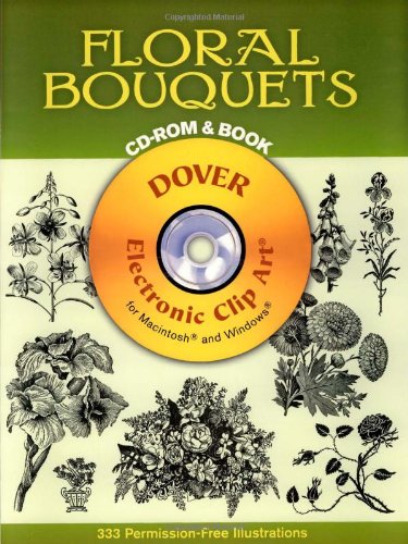 9780486995243: Floral Bouquets - CD-Rom and Book (Black-And-White Electronic Design)