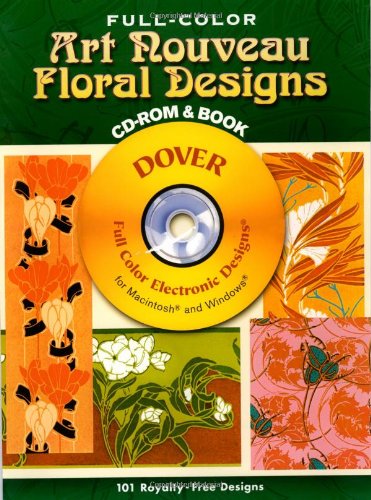Stock image for Full-Color Art Nouveau Floral Designs for sale by Better World Books: West