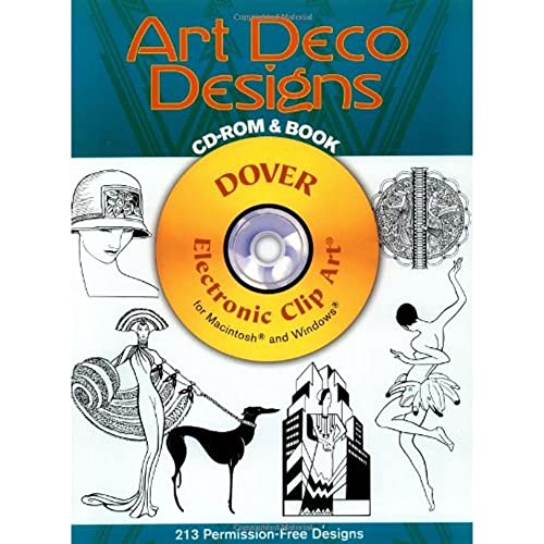 Imagen de archivo de Art Deco Designs CD-ROM and Book (Dover Electronic Clip Art) a la venta por ZBK Books