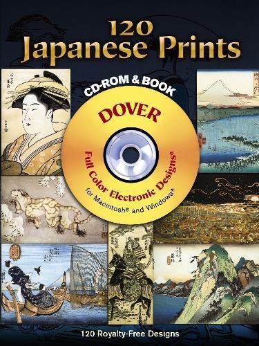 Stock image for 120 Japanese Prints CD-ROM and Book (Dover Electronic Clip Art) for sale by HPB-Ruby