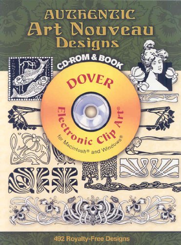 Stock image for Authentic Art Nouveau Designs CD-ROM and Book (Dover Electronic Clip Art) for sale by HPB Inc.