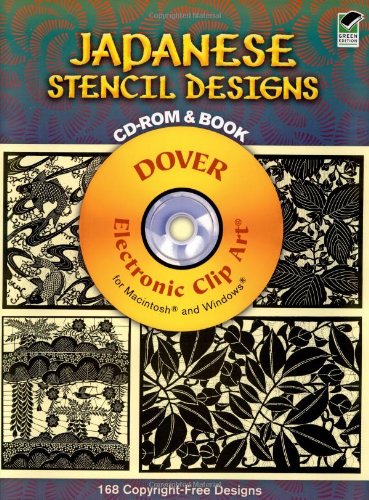 Imagen de archivo de Japanese Stencil Designs CD-ROM and Book (Dover Electronic Clip Art) a la venta por HPB Inc.