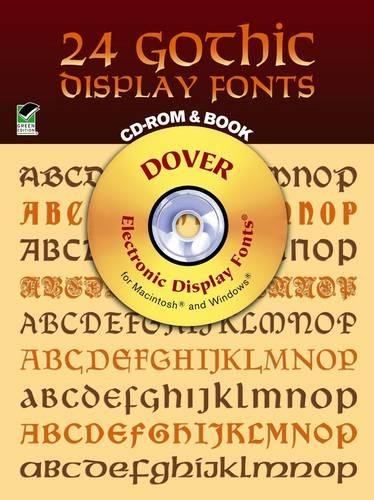 9780486999555: 24 Gothic Display Fonts - CD-Rom and Book (Dover Electronic Clip Art)