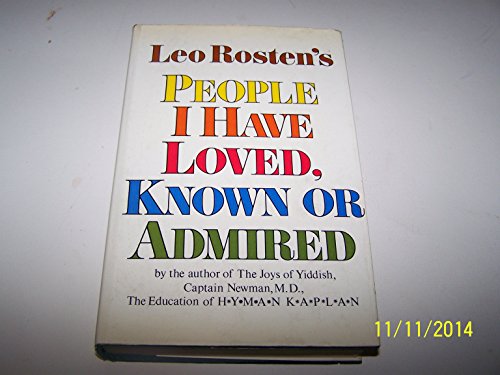 9780491004978: 'PEOPLE I HAVE LOVED, KNOWN OR ADMIRED'