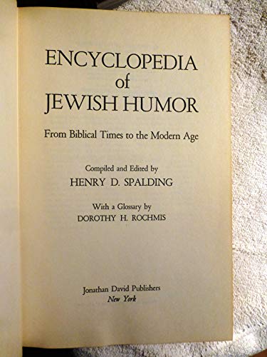 Imagen de archivo de Encyclopedia of Jewish Humor : From Biblical Times to the Modern Age a la venta por Better World Books