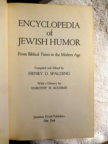 Stock image for Encyclopedia of Jewish Humor : From Biblical Times to the Modern Age for sale by Better World Books