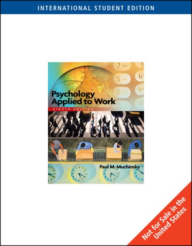 Stock image for Psychology Applied to Work: An Introduction to Industrial and Organizational Psychology for sale by ThriftBooks-Dallas