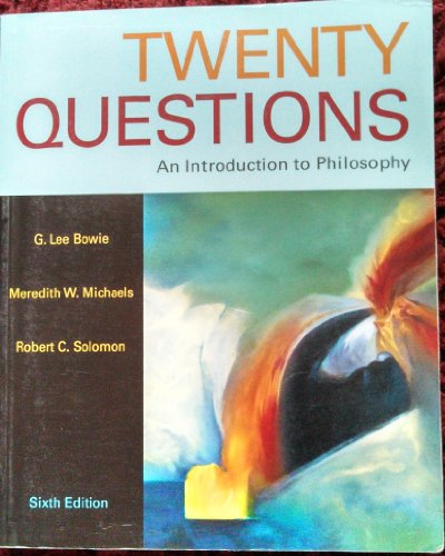 Imagen de archivo de Twenty Questions: An Introduction to Philosophy (Available Titles CengageNOW) a la venta por Goodwill Industries