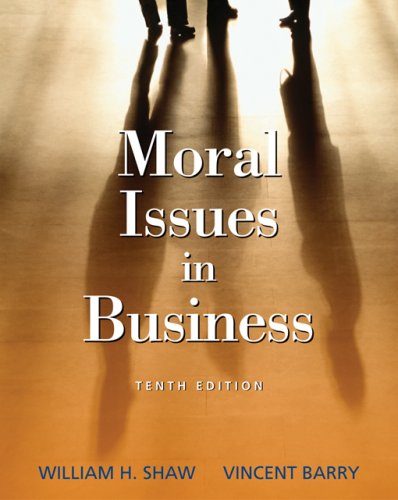 Beispielbild fr Moral Issues in Business zum Verkauf von ThriftBooks-Atlanta