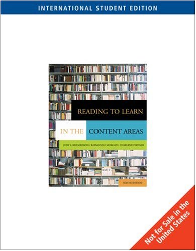 Beispielbild fr Reading to Learn in the Content Areas zum Verkauf von Orbiting Books