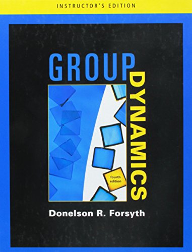 Stock image for Group Dynamics- Instructor's Edition, 4th for sale by a2zbooks