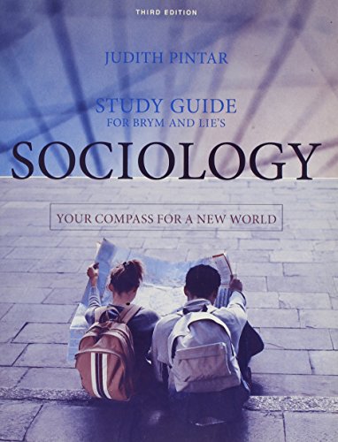 Imagen de archivo de Study Guide for Brym/Lie's Sociology: Your Compass for a New World, 3rd a la venta por SecondSale