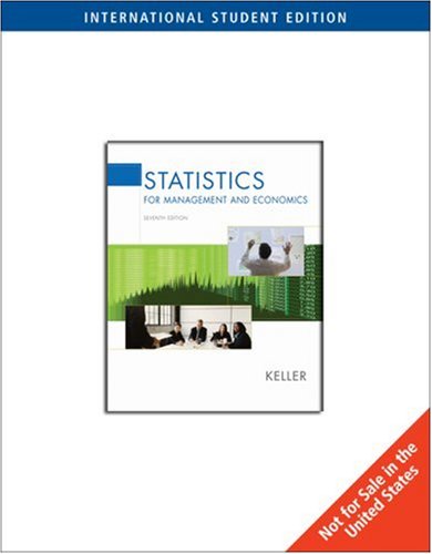 Beispielbild fr Statistics for Management and Economics zum Verkauf von WorldofBooks