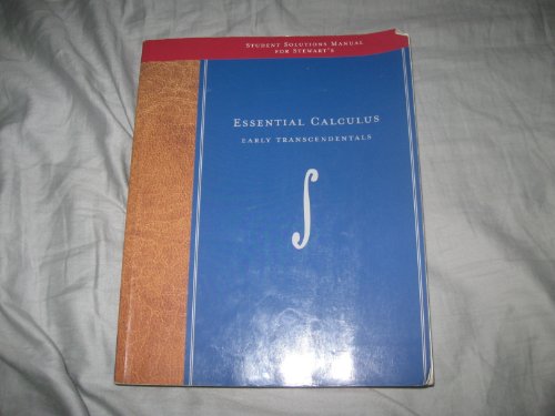 Beispielbild fr Student Solutions Manual for Stewart's Essential Calculus: Early Transcendentals zum Verkauf von ThriftBooks-Dallas