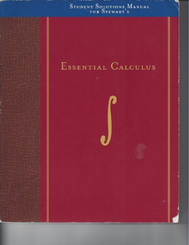 Imagen de archivo de Student Solutions Manual for Stewart's Essential Calculus a la venta por ThriftBooks-Atlanta