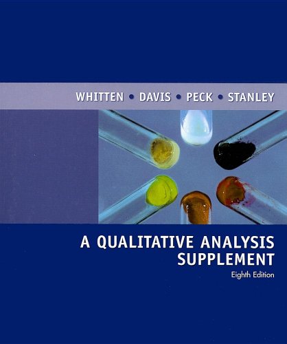 Imagen de archivo de A Qualitative Analysis Supplement, Eighth Edition a la venta por HPB-Red