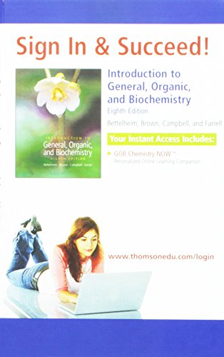 Introduction to General, Organic, and Biochemistry Eighth Edition (9780495014553) by Bettelheim