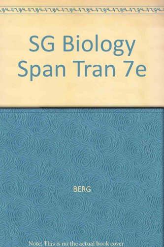 SG Biology Span Tran 7e (9780495015123) by BERG; MARTIN; SOLOMON