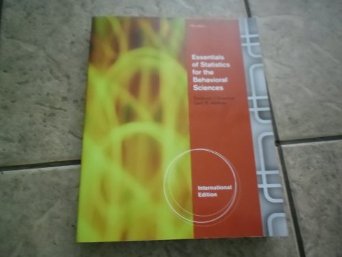 9780495016021: Essentials of Statistics for the Behavioral Sciences - Seventh Edition (International Edition)