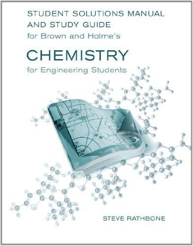 Beispielbild fr Student Solutions Manual and Study Guide for Brown/Holmes Chemistry for Engineering Students zum Verkauf von HPB-Red
