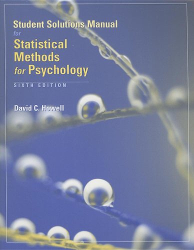 Imagen de archivo de Student Solutions Manual for Howell's Statistical Methods for Psychology a la venta por ThriftBooks-Atlanta