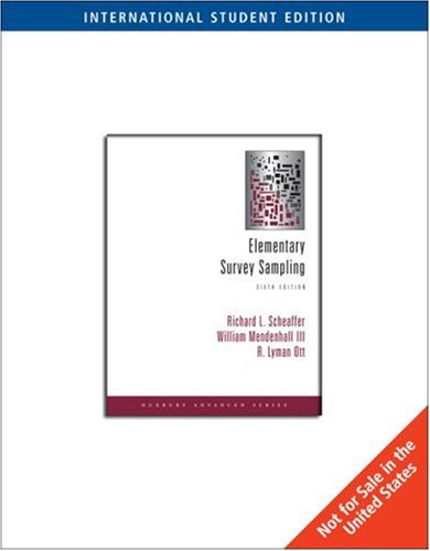 Elementary Survey Sampling (9780495018629) by Richard L. Scheaffer