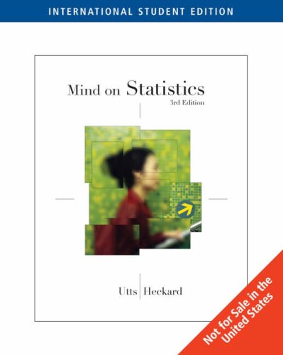 Imagen de archivo de Mind on Statistics a la venta por Majestic Books