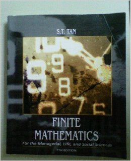 Stock image for Finite Mathematics for the Managerial, Life and Social Sciences (7th Edition) by S.T. Tan (2005-05-03) for sale by HPB-Red