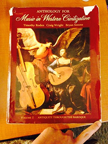 Imagen de archivo de Anthology for Music in Western Civilization, Vol. 1: Antiquity Through the Baroque a la venta por Wonder Book