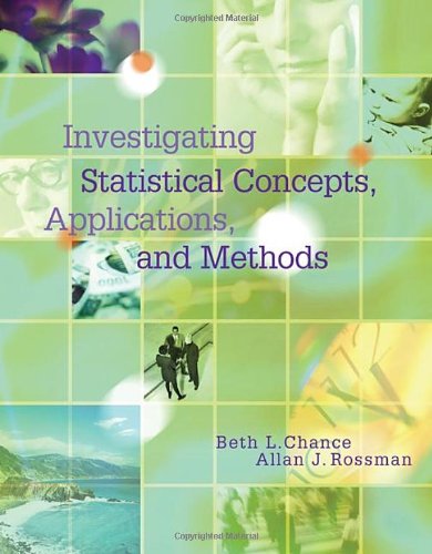 9780495050643: Investigating Statistical Concepts, Applications, And Methods
