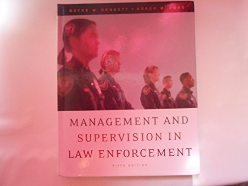 Beispielbild fr Management and Supervision in Law Enforcement zum Verkauf von Better World Books