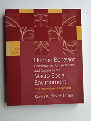 

Human Behavior, Communities, Organizations, and Groups in the Macro Social Environment: An Empowerment Approach
