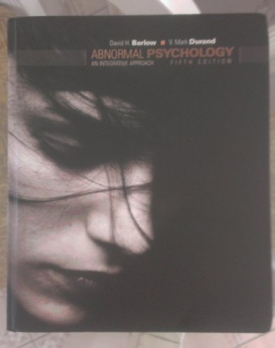 Imagen de archivo de Abnormal Psychology : An Integrative Approach a la venta por Better World Books: West