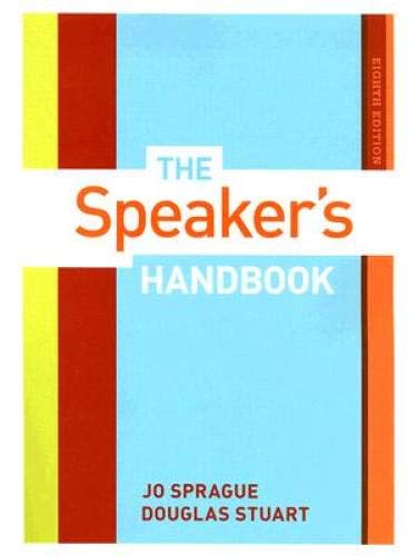 Imagen de archivo de The Speaker  s Handbook (Available Titles CengageNOW) a la venta por HPB-Red