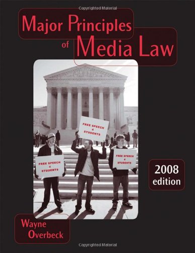 Imagen de archivo de Major Principles of Media Law, 2008 Edition a la venta por Cronus Books
