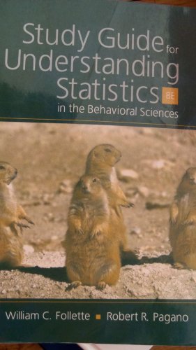 Imagen de archivo de Study Guide for Pagano S Understanding Statistics in the Behavioral Sciences, 8th a la venta por ThriftBooks-Atlanta