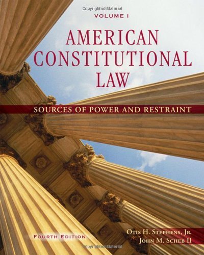 Stock image for American Constitutional Law, Volume I : Sources of Power and Restraint for sale by Better World Books Ltd