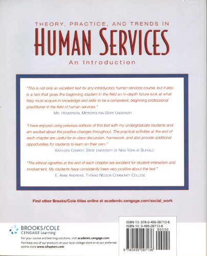 Beispielbild fr Theory, Practice, and Trends in Human Services : An Introduction zum Verkauf von Better World Books
